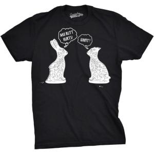 Mens My Butt Hurts T Shirt Funny Easter Egg Chocolate Bunny Sarcastic Gift Tee(Black)