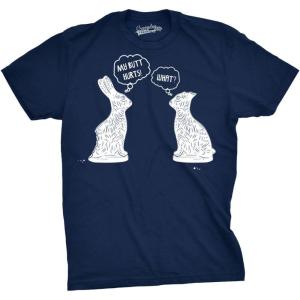 Mens My Butt Hurts T Shirt Funny Easter Egg Chocolate Bunny Sarcastic Gift Tee(Navy)