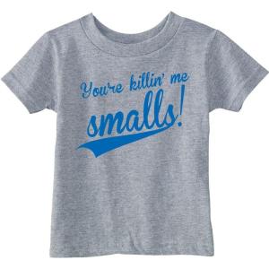 Toddler You’re Killing Me Smalls Funny Vintage Baseball Graphic T Shirt for Kids(Light Heather Grey)