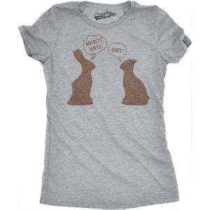 Womens My Butt Hurts T Shirt Funny Easter Egg Chocolate Bunny Sarcastic Gift Tee(Light Heather Grey)