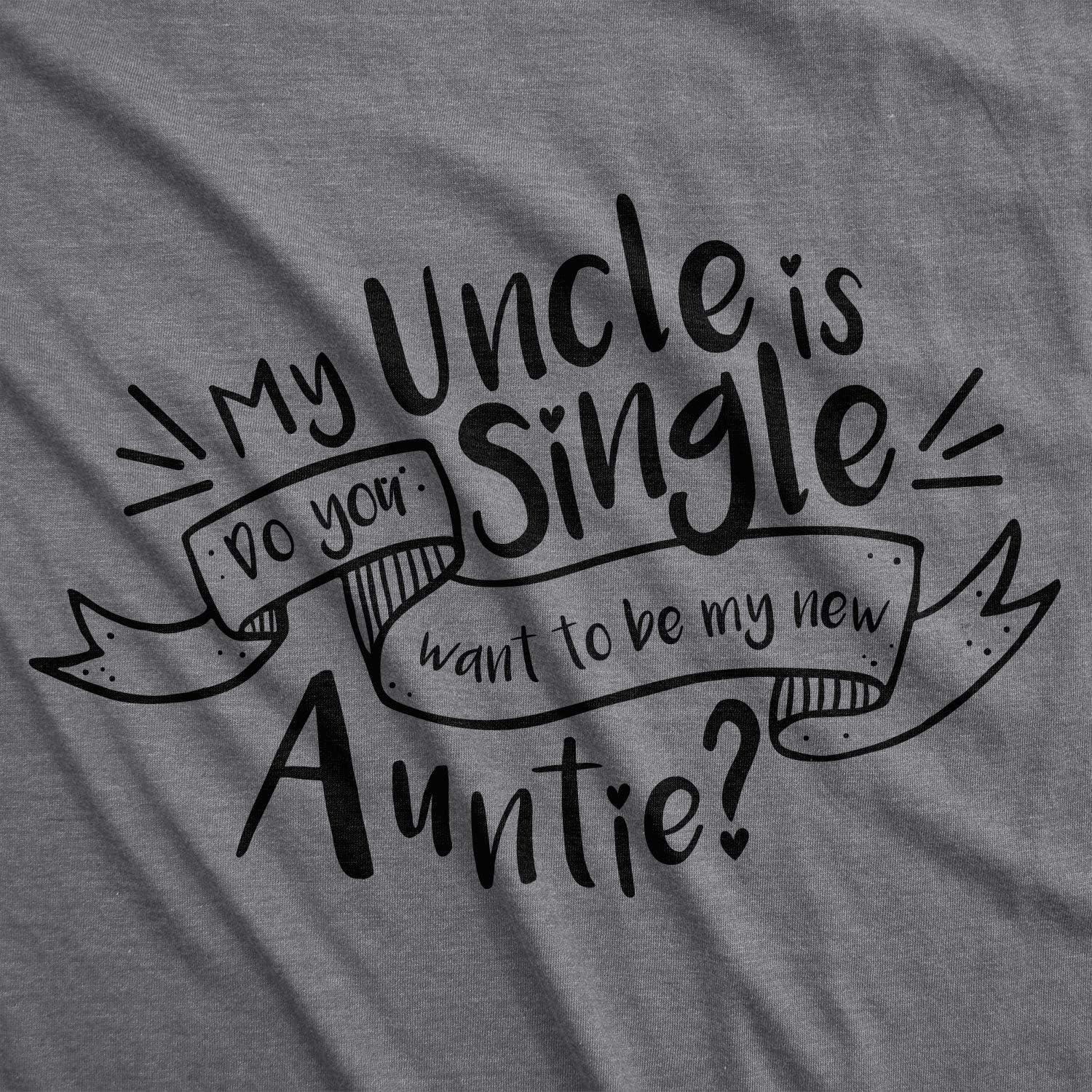 imageCrazy Dog TShirts Creeper My Uncle Is Single New Baby T Shirt Funny Sarcastoc Newborn Family CoolDark Heather Grey