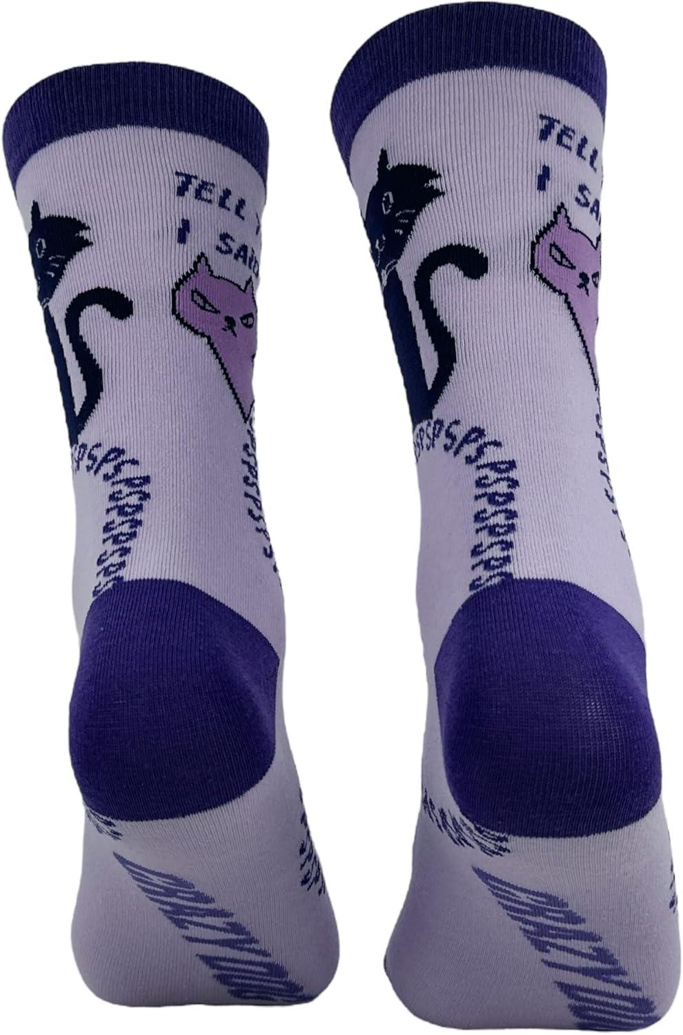 imageCrazy Dog TShirts Cute Cat Socks for Women Fun Socks with Kitties and Sarcastic HumorCat Said Pspsps