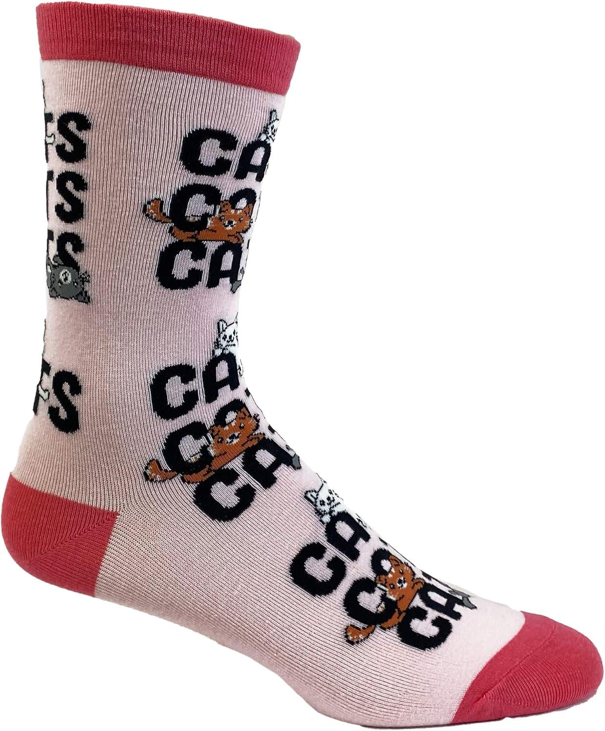 imageCrazy Dog TShirts Cute Cat Socks for Women Fun Socks with Kitties and Sarcastic HumorCats 3x