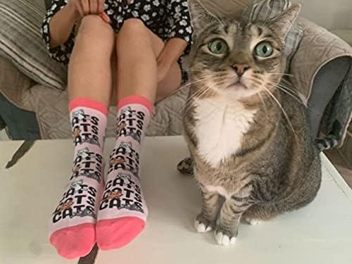 imageCrazy Dog TShirts Cute Cat Socks for Women Fun Socks with Kitties and Sarcastic HumorCats 3x