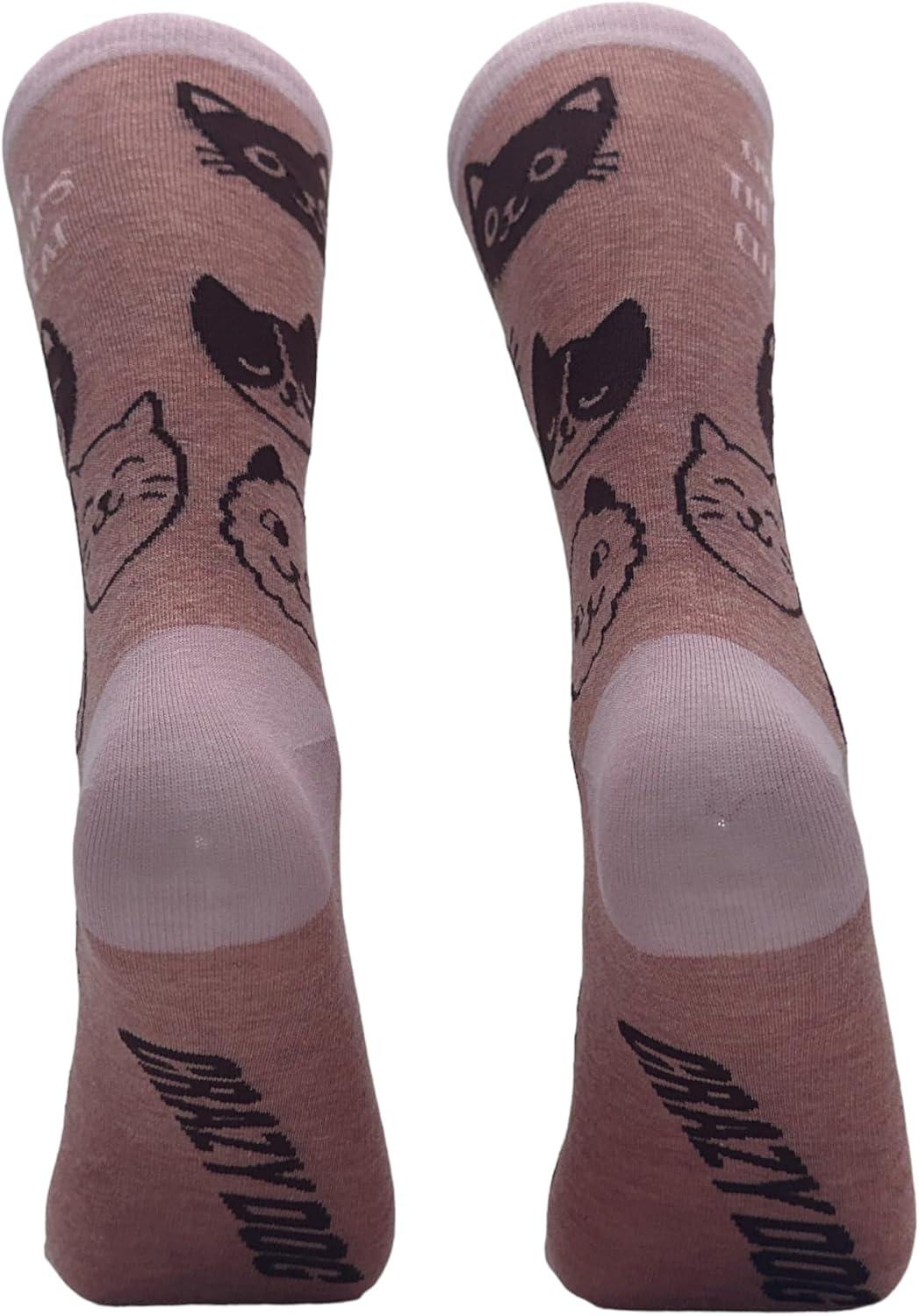 imageCrazy Dog TShirts Cute Cat Socks for Women Fun Socks with Kitties and Sarcastic HumorCutest Cat