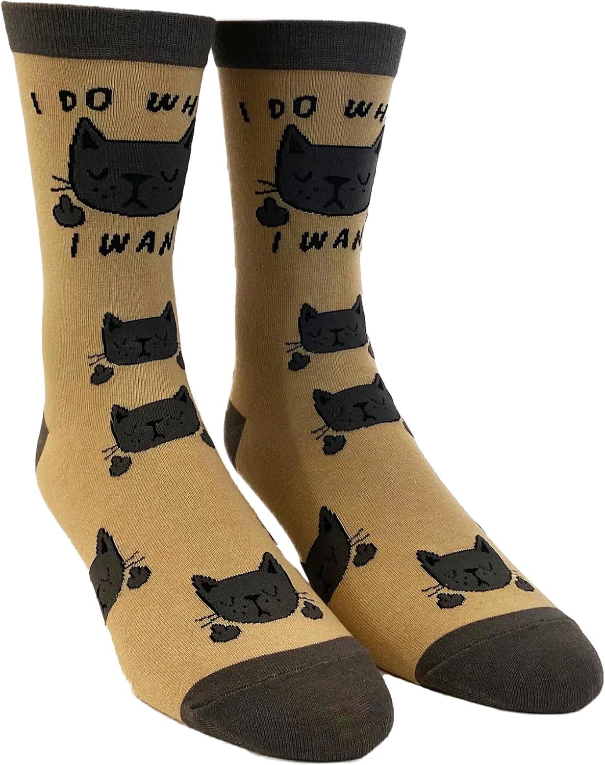 imageCrazy Dog TShirts Cute Cat Socks for Women Fun Socks with Kitties and Sarcastic HumorDo What I Want