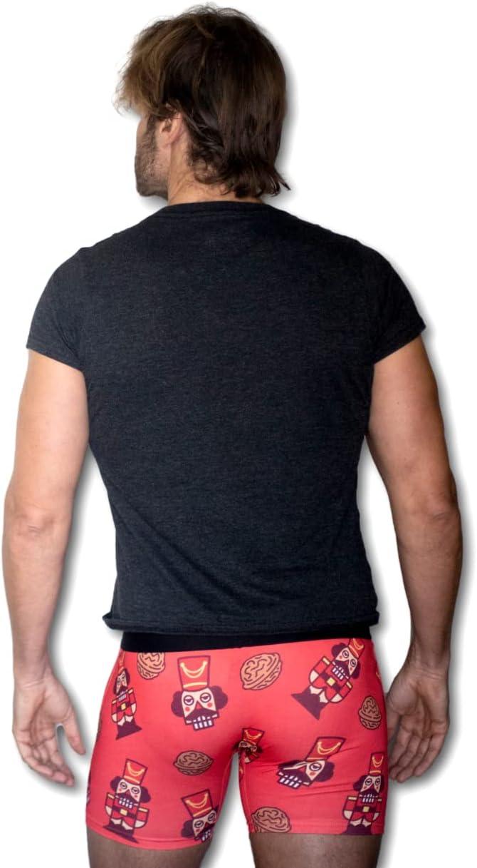 imageCrazy Dog TShirts Deez Nuts Mens Boxers Funny Christmas Nutcracker Hilarious Graphic UnderwearRed