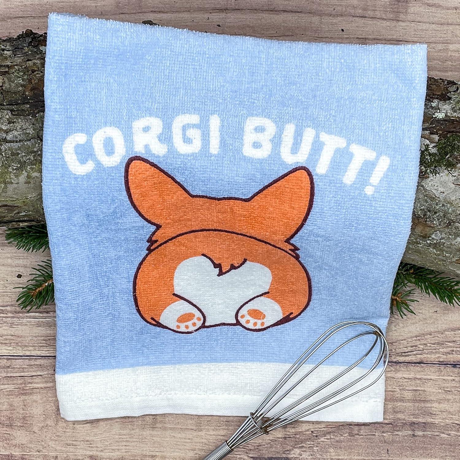 imageCrazy Dog TShirts Easily Distracted by Dogs Funny Puppy Pet Lovers Tea TowelGuess What Corgi Butt