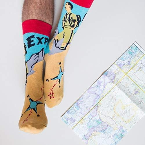 imageCrazy Dog TShirts Explore Socks Funny Outdoor Hiking Camping Casual Footwear Yellow Mens 712