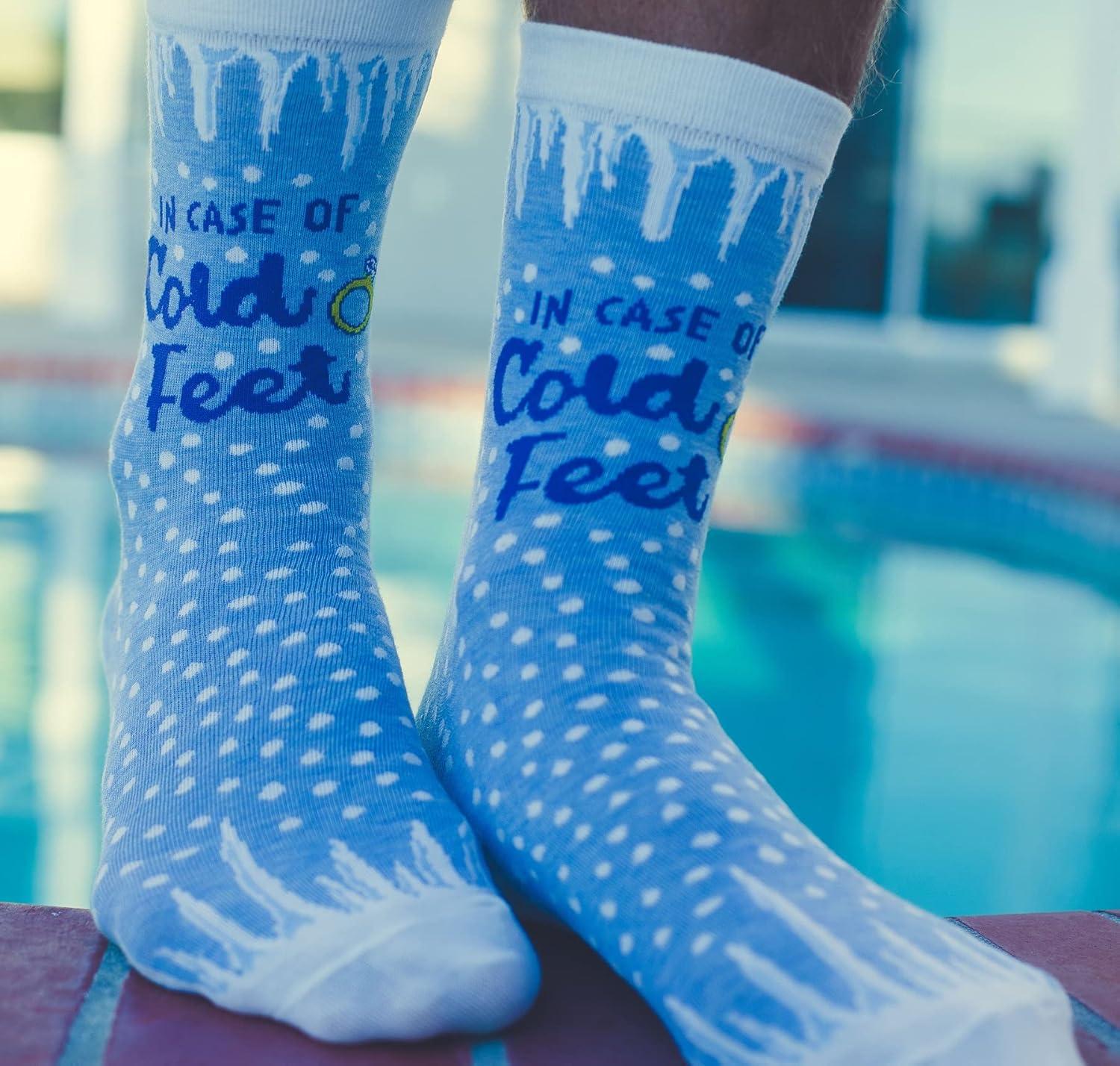 imageCrazy Dog TShirts Funny Wedding Socks for Women Gifts for Bachelorette Parties and MarriagesCold Feet