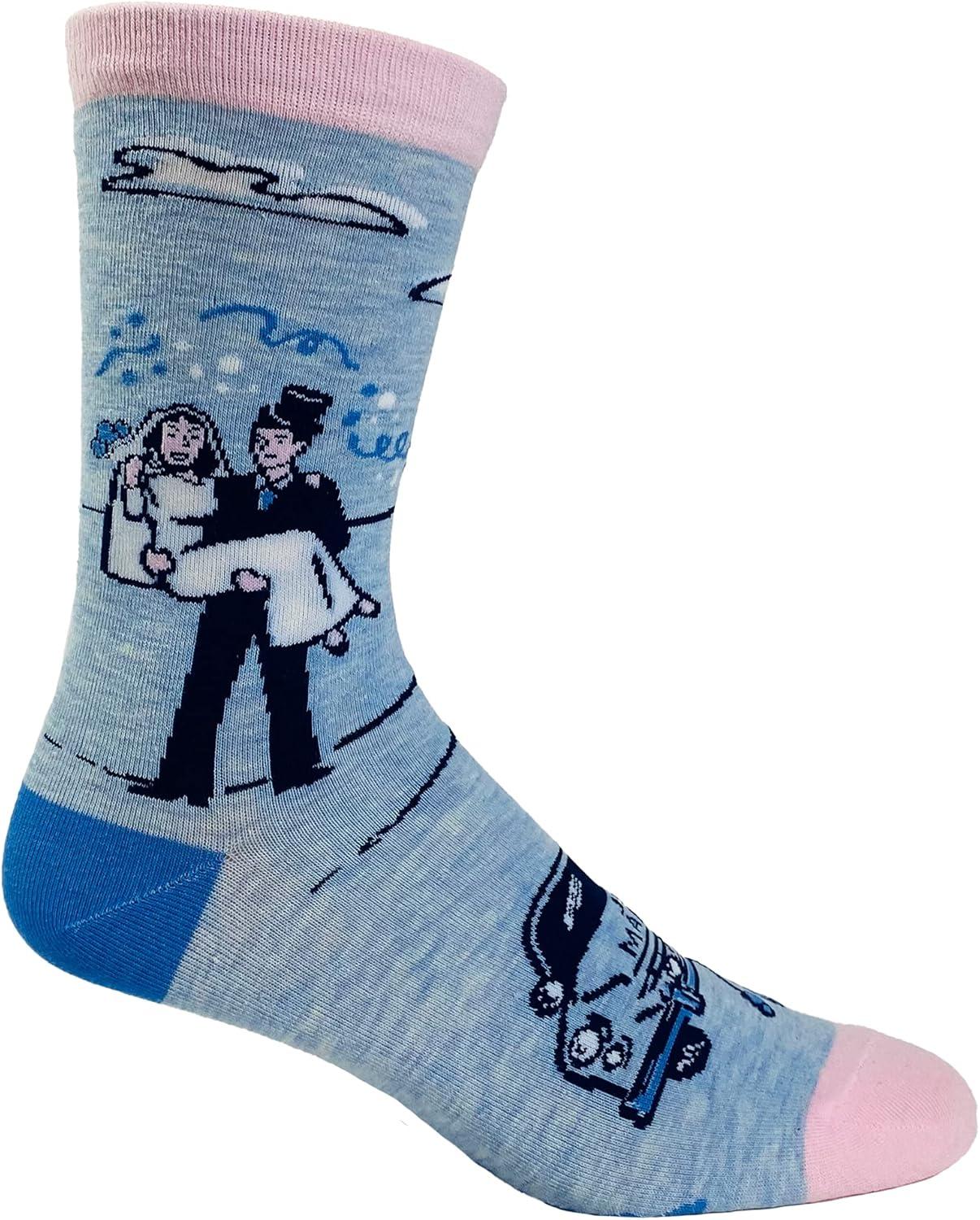 imageCrazy Dog TShirts Funny Wedding Socks for Women Gifts for Bachelorette Parties and MarriagesJust Married