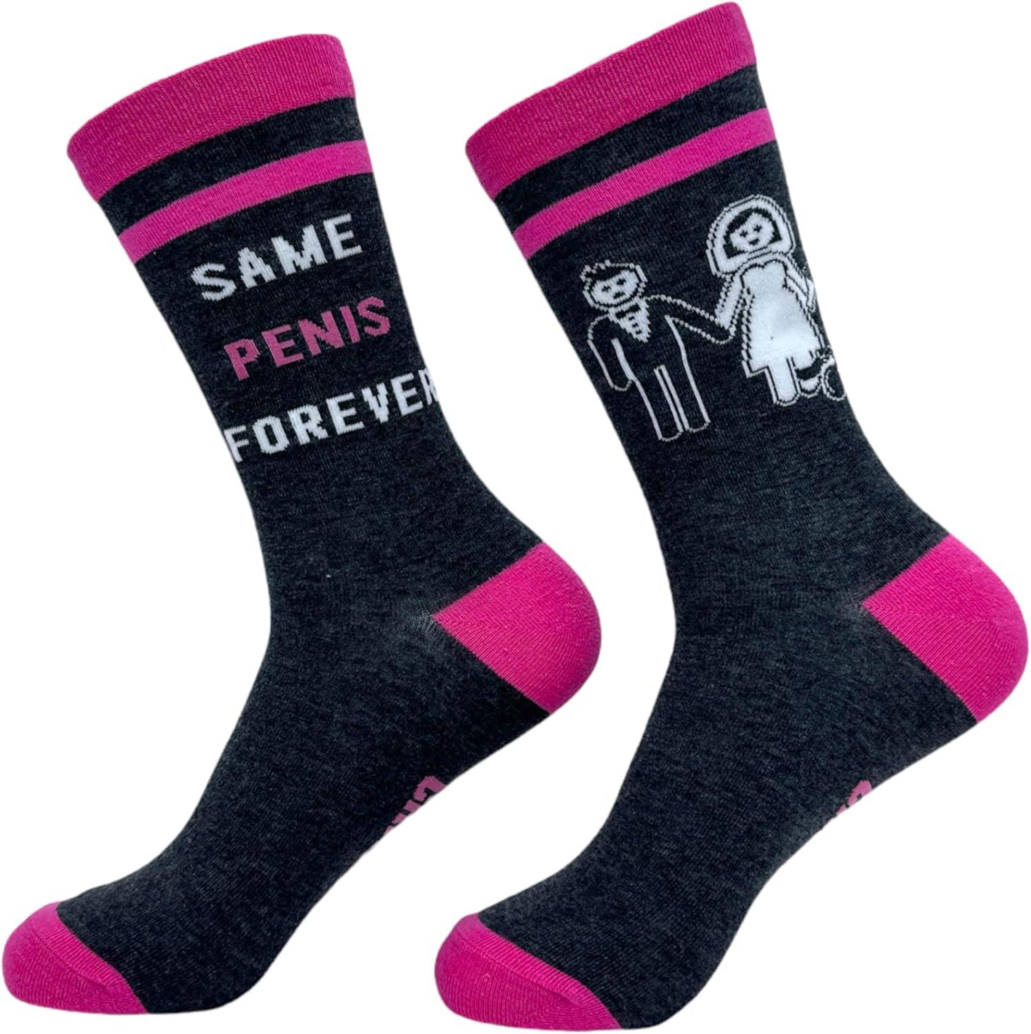 imageCrazy Dog TShirts Funny Wedding Socks for Women Gifts for Bachelorette Parties and MarriagesSame Penis