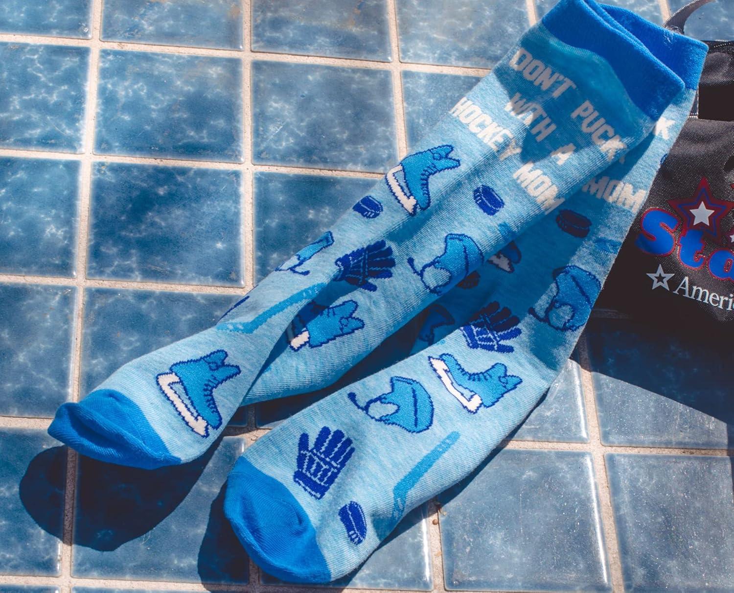 imageCrazy Dog TShirts Funny Womens Socks with Sarcastic Sayings and Cool Designs for GirlsBlue