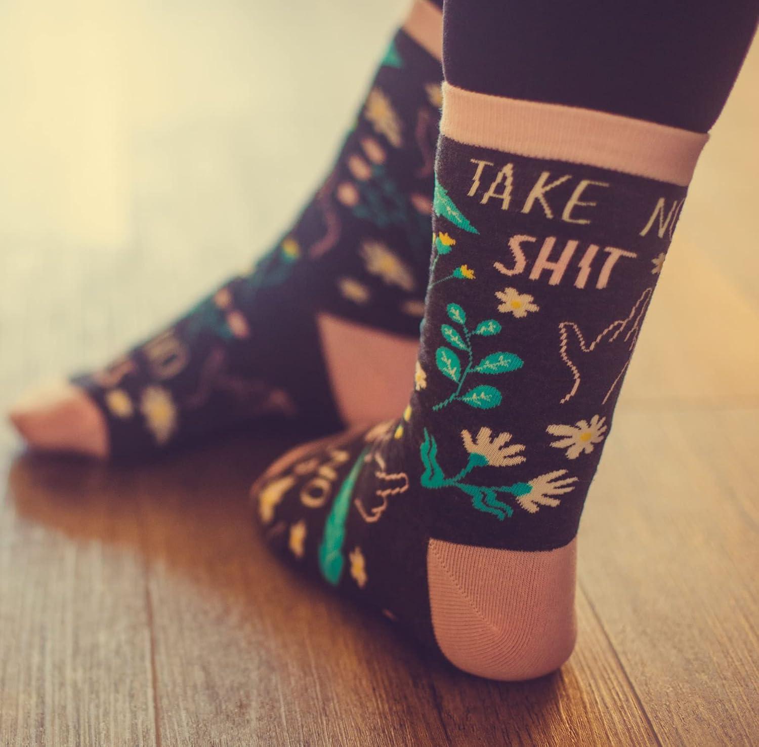 imageCrazy Dog TShirts Funny Womens Socks with Sarcastic Sayings and Cool Designs for GirlsTake No