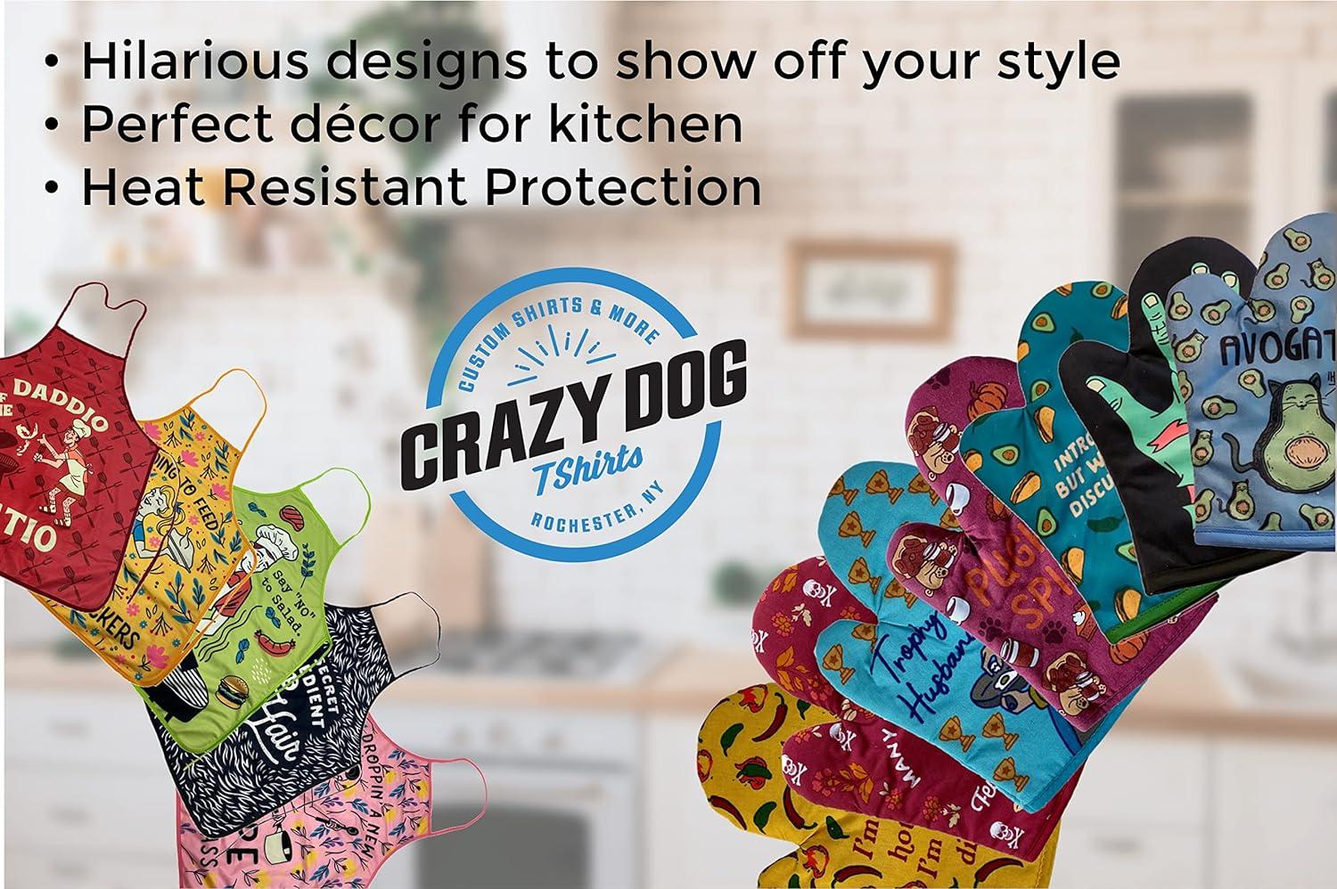 imageCrazy Dog TShirts If I Have to Stir Its Homemade Funny Cooking Graphic Kitchen Accessories