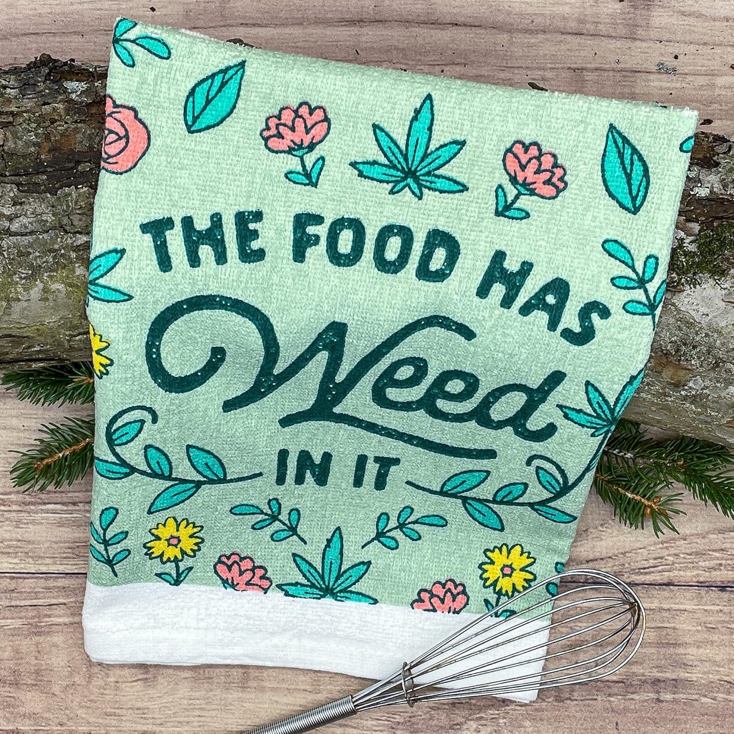 imageCrazy Dog TShirts Lets Get Basted Funny Turkey Dinner Drinking Tea TowelFood Has Weed in It