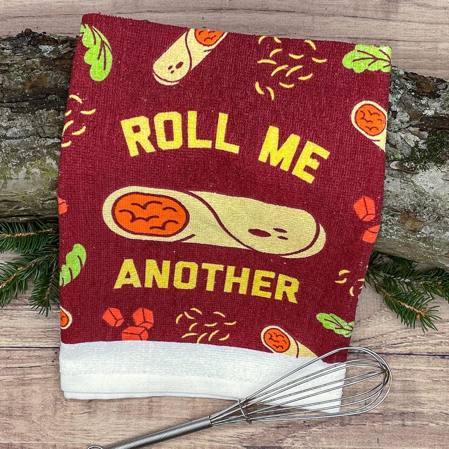 imageCrazy Dog TShirts Lets Get Basted Funny Turkey Dinner Drinking Tea TowelRoll Me Another
