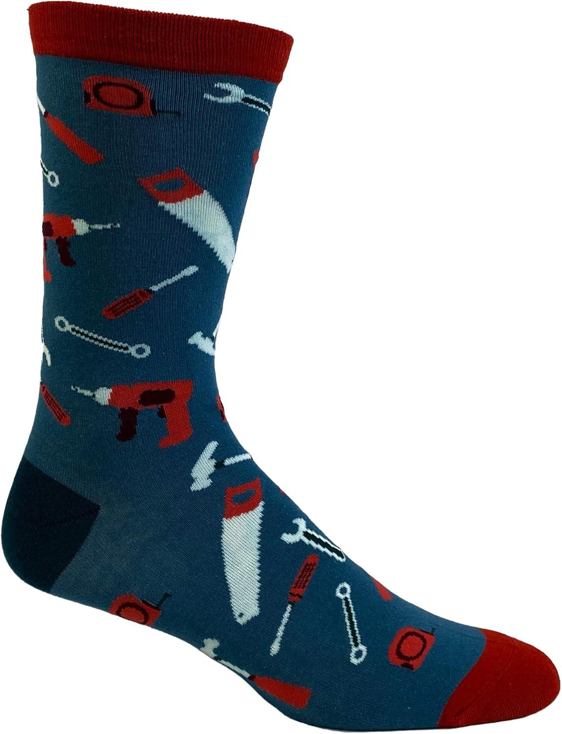 imageCrazy Dog TShirts Mens Dad Socks Funny Fathers Day Graphic Novelty FootwearTools Pattern