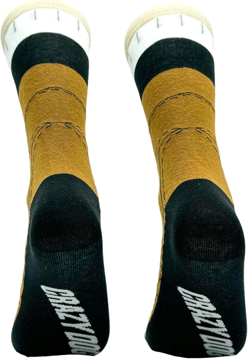 imageCrazy Dog TShirts Mens Funny Camping Socks With Awesome Graphics Hiking Socks for MenHiking Boots