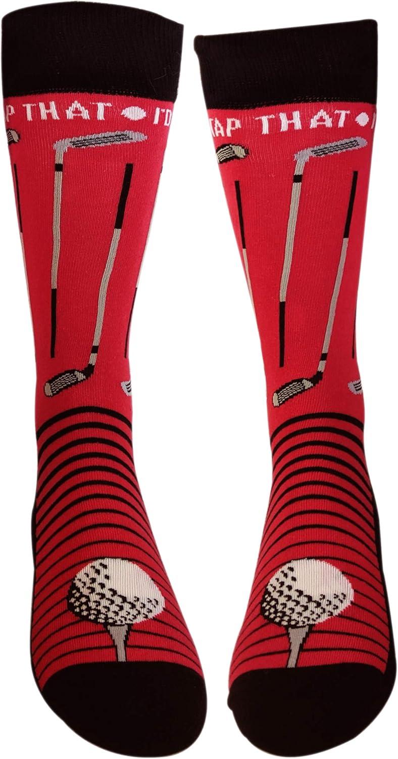 imageCrazy Dog TShirts Mens Id Tap That Socks Funny Golf Golfing Gift Novelty Sarcastic Saying for Golfer Cool Colorful SockId Tap That