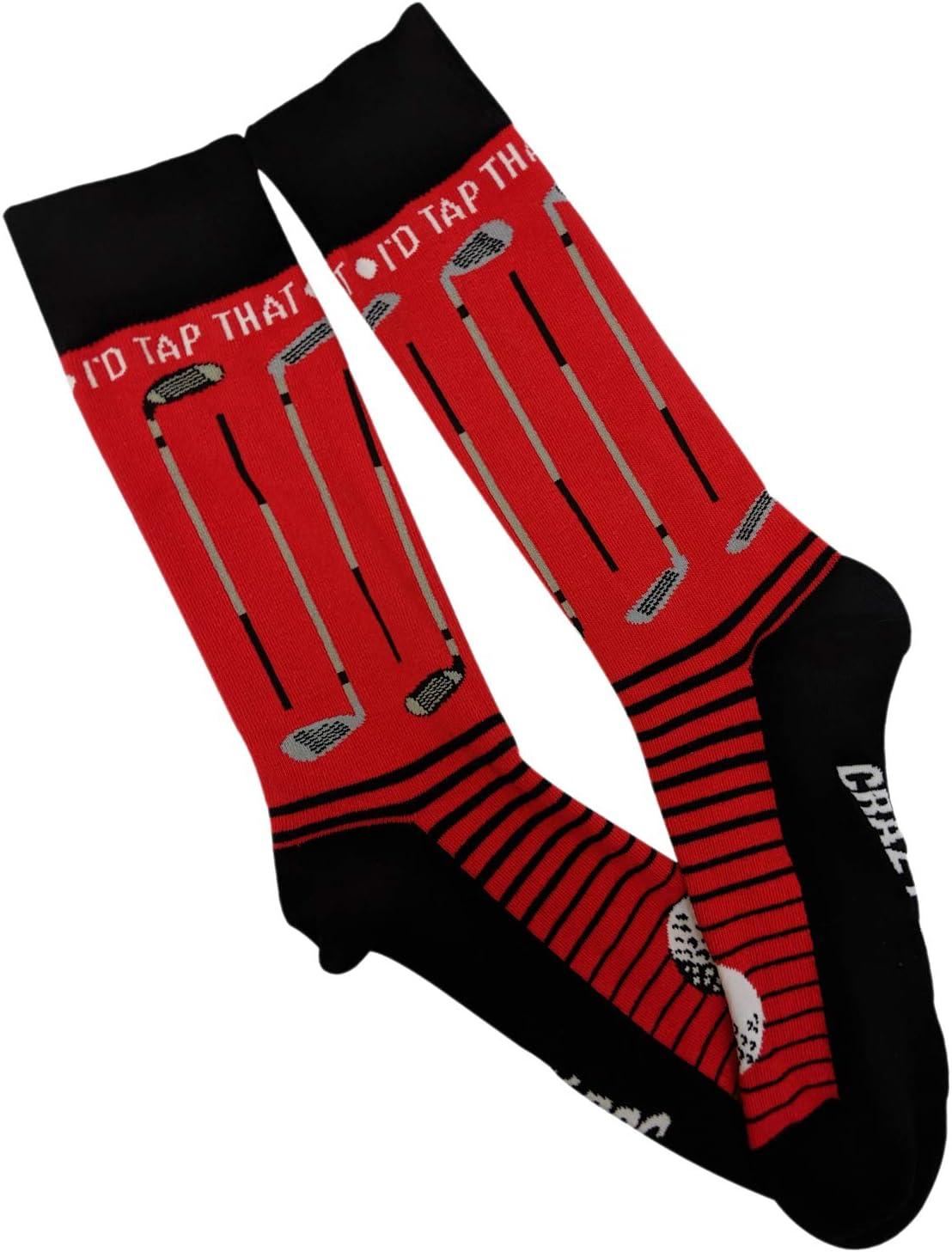 imageCrazy Dog TShirts Mens Id Tap That Socks Funny Golf Golfing Gift Novelty Sarcastic Saying for Golfer Cool Colorful SockId Tap That