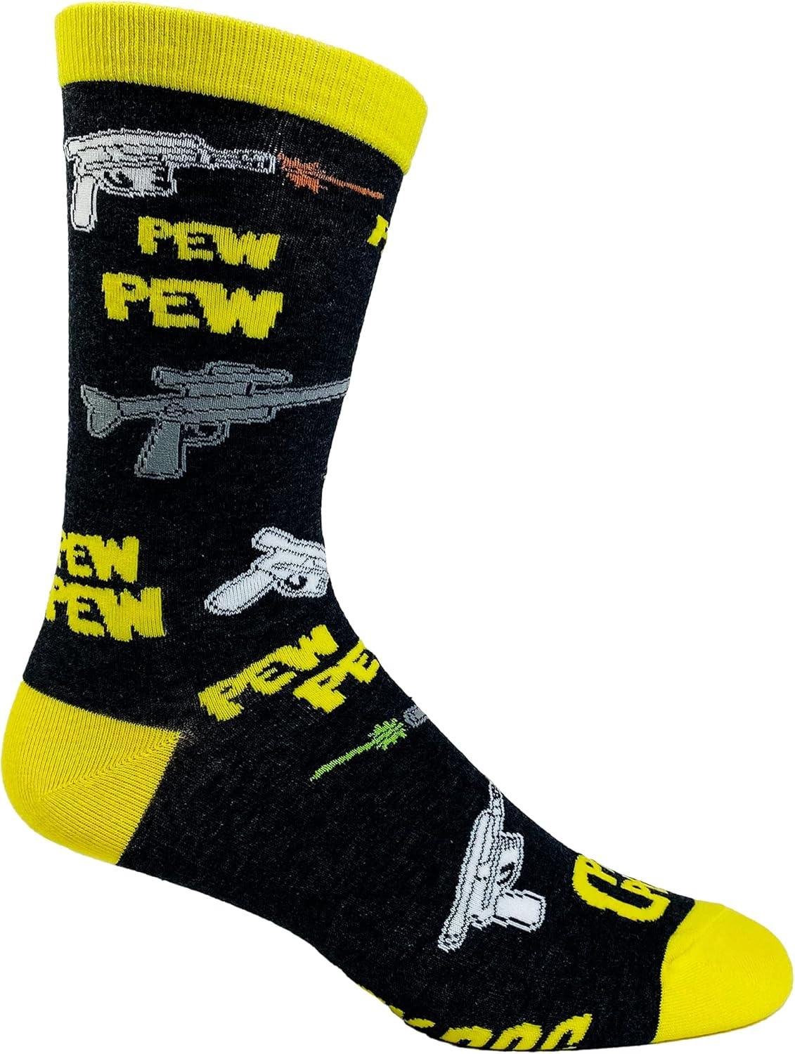 imageCrazy Dog TShirts Mens Sarcastic Socks Funny Crew Footwear for AdultsBlack