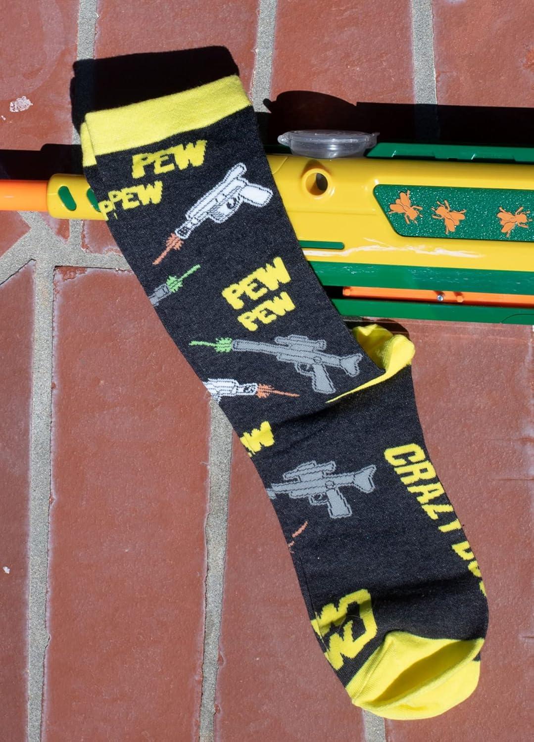imageCrazy Dog TShirts Mens Sarcastic Socks Funny Crew Footwear for AdultsBlack