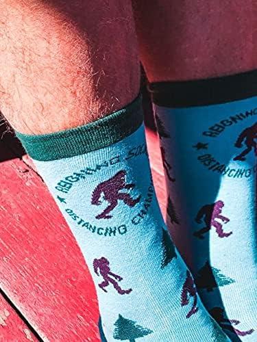 imageCrazy Dog TShirts Mens Sarcastic Socks Funny Crew Footwear for AdultsDistancing Champ