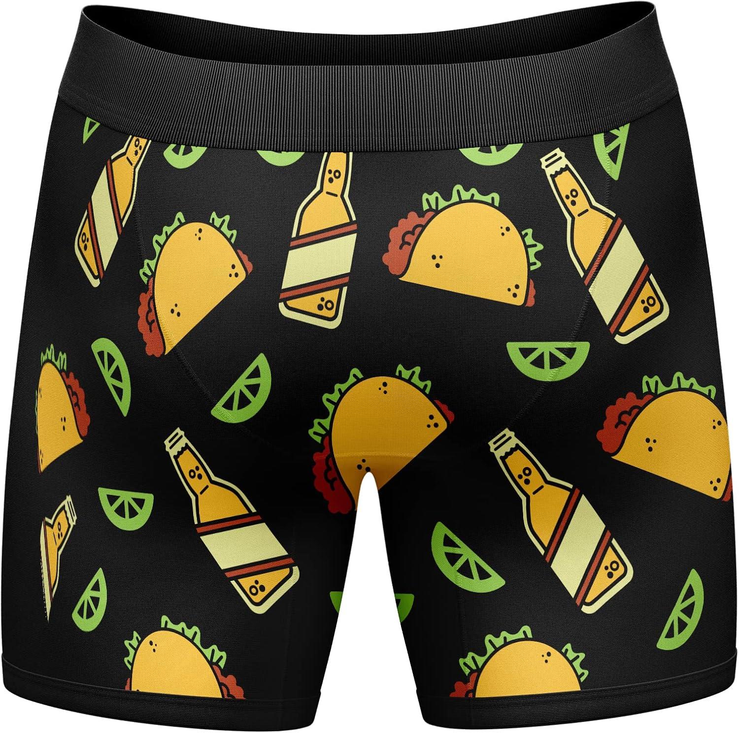 imageCrazy Dog TShirts Mens Tacos and Cervezas Boxer Briefs Funny Gag Underwear Hilarious Saying Humor for GuysBlack