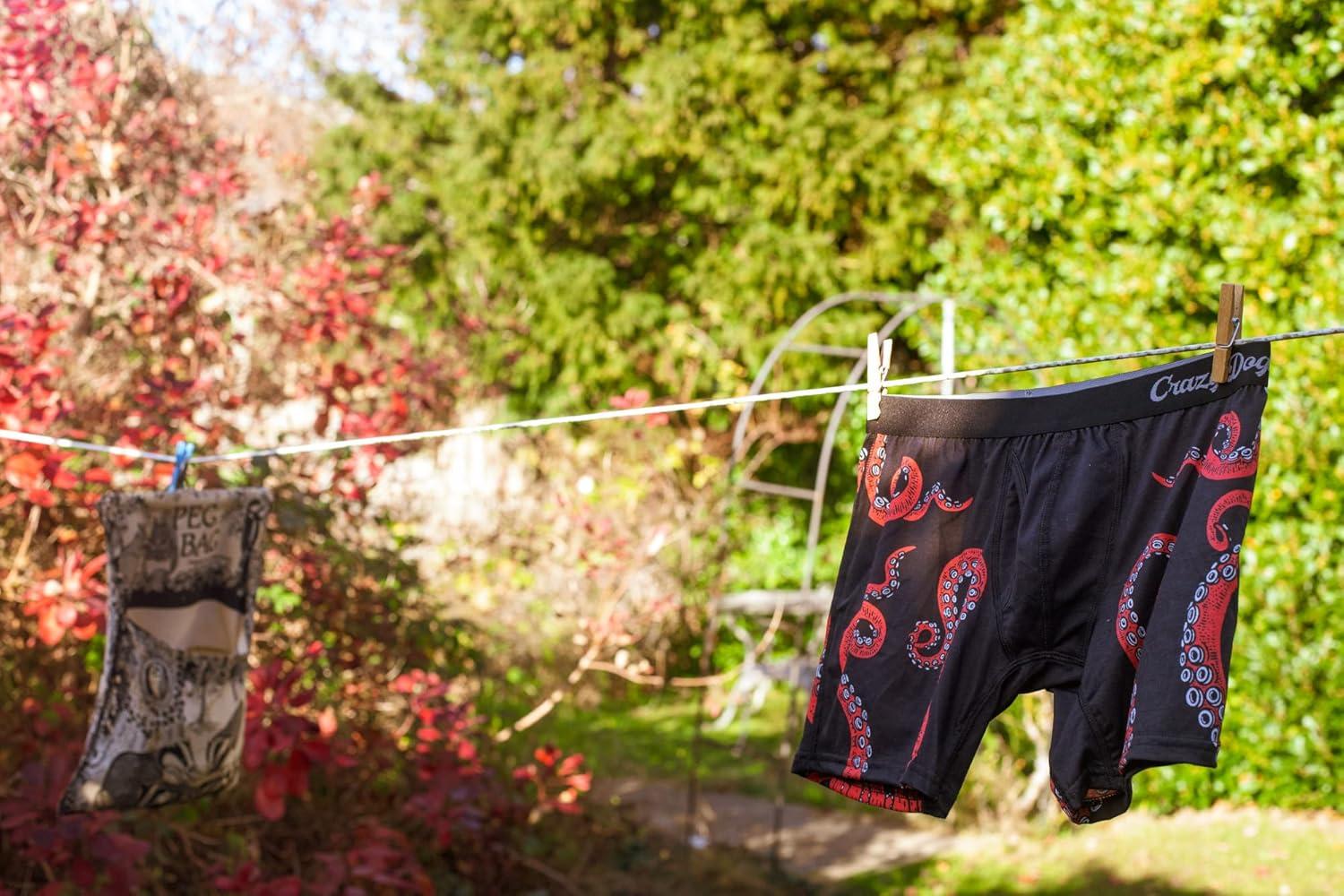 imageCrazy Dog TShirts Release The Cracken Mens Boxers Funny Kraken Sea Octopus Butt Crack Novelty UnderwearBlack