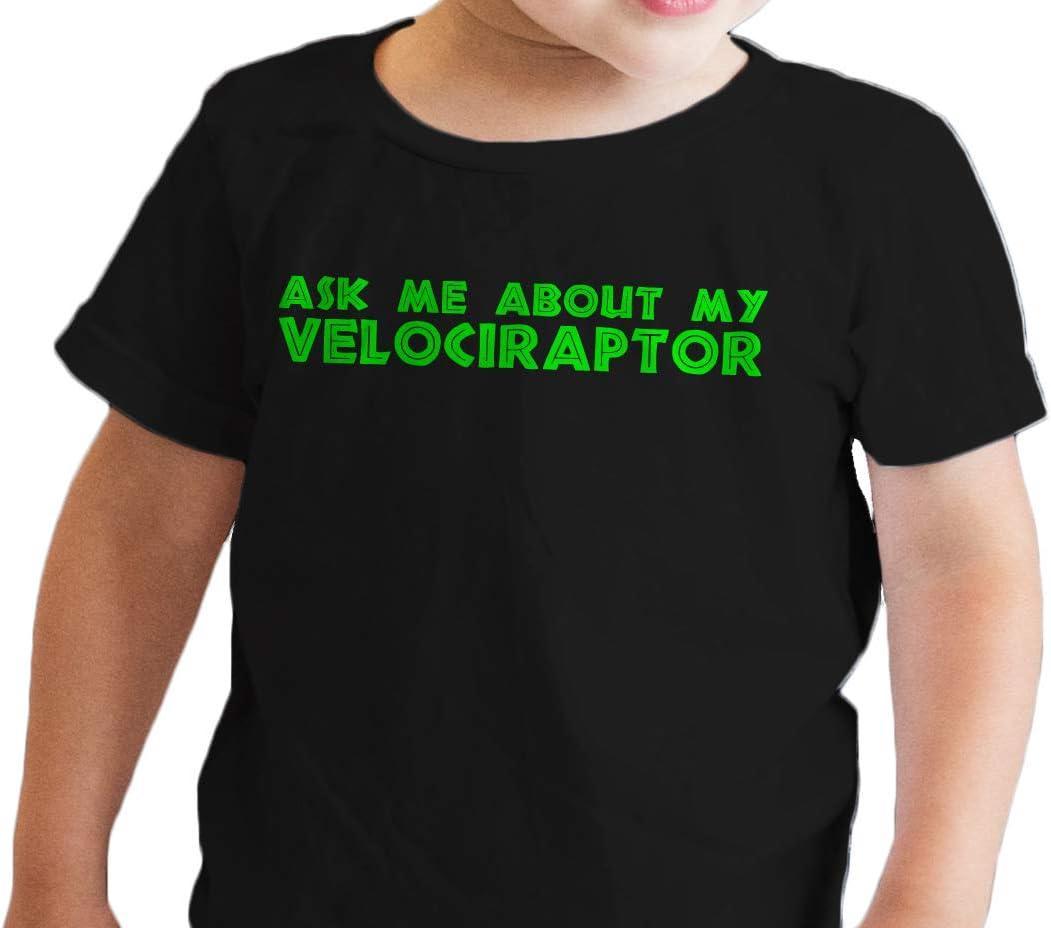 imageCrazy Dog TShirts Toddler Ask Me About My Raptor Cool Dinosaur Flip T Shirt for KidsBlack