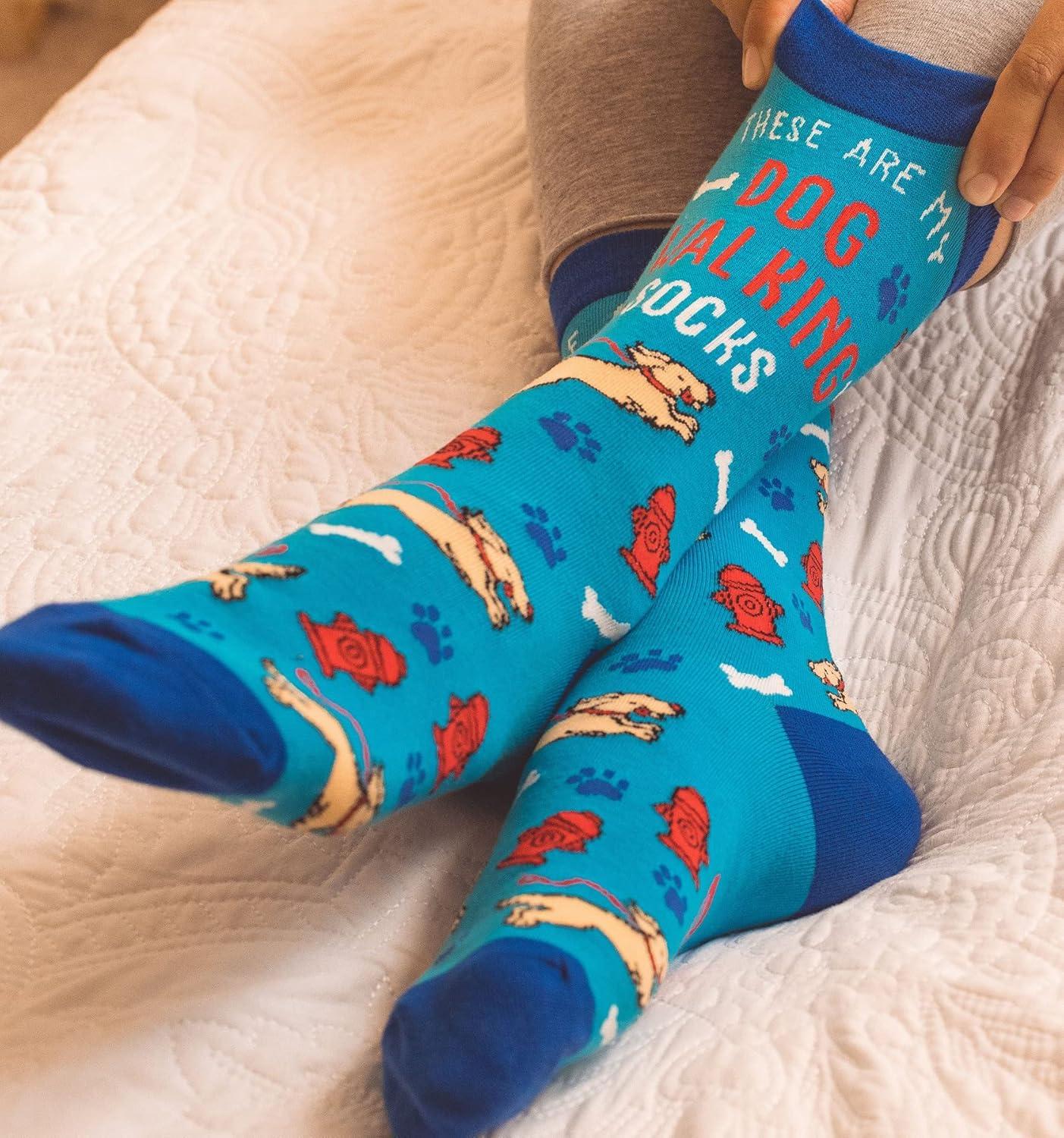 imageCrazy Dog TShirts Womens Animal Socks Cute Funny Socks with Fun Animals and Sarcastic SayingsDog Walking