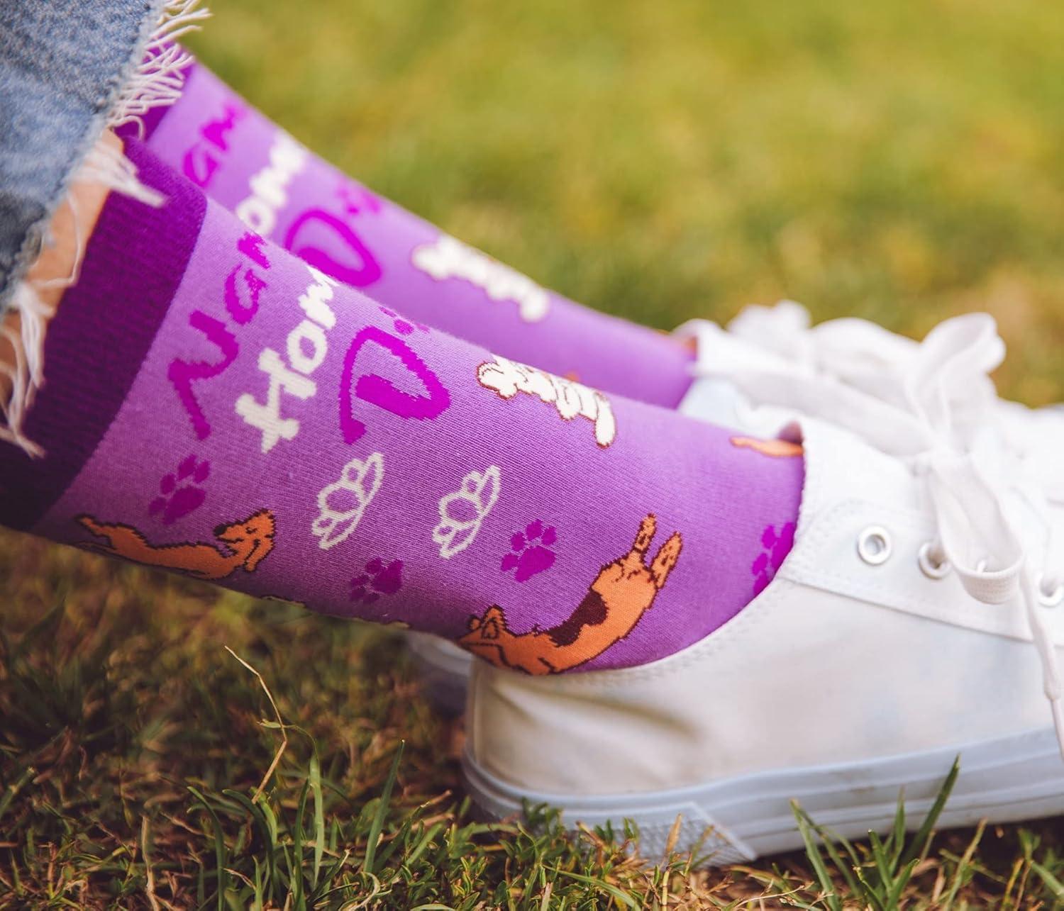imageCrazy Dog TShirts Womens Animal Socks Cute Funny Socks with Fun Animals and Sarcastic SayingsNamaste Dog
