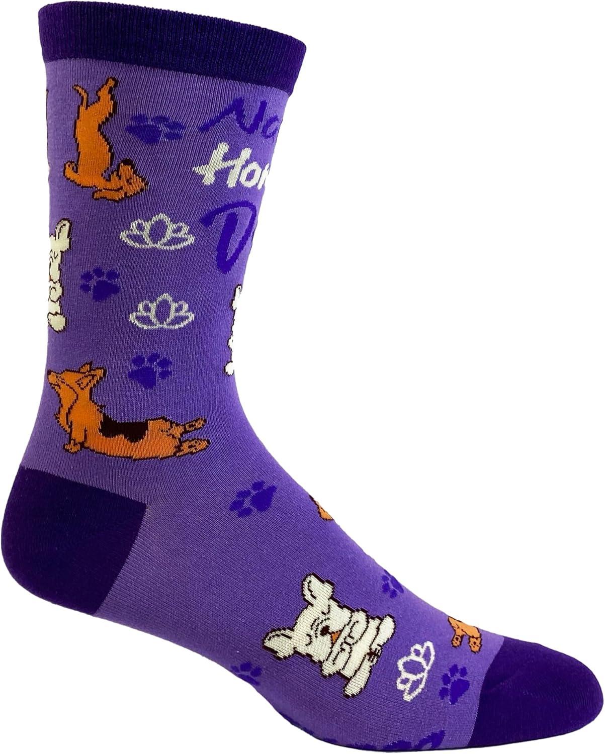 imageCrazy Dog TShirts Womens Animal Socks Cute Funny Socks with Fun Animals and Sarcastic SayingsNamaste Dog