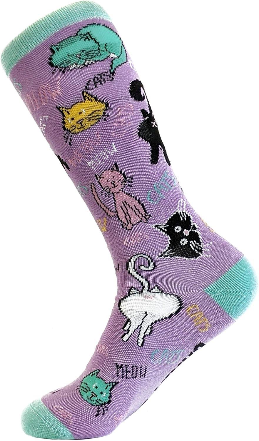imageCrazy Dog TShirts Womens Cat Lady Sock Funny Novelty Cute Pet Face Cool Kitty Funky 90s