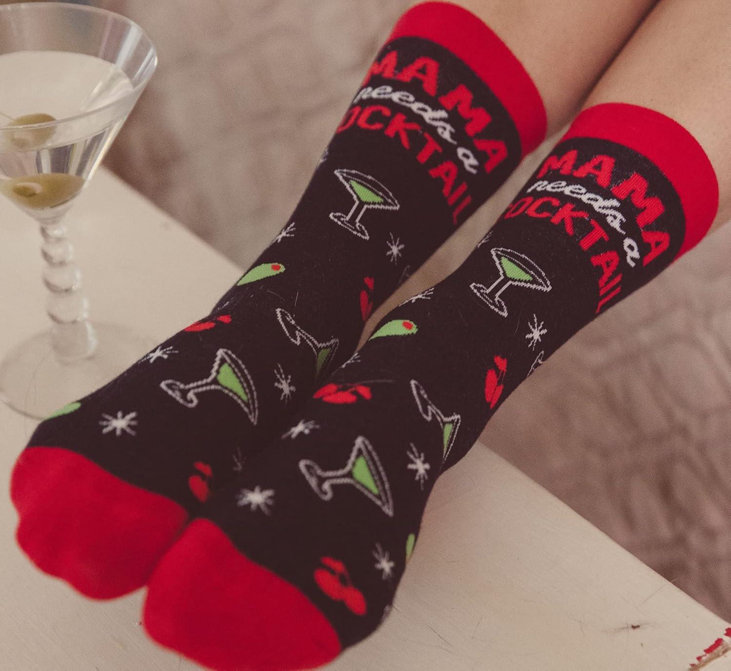 imageCrazy Dog TShirts Womens Cute Mismatched Socks With Funny Cute Graphics For LadiesMama Cocktail