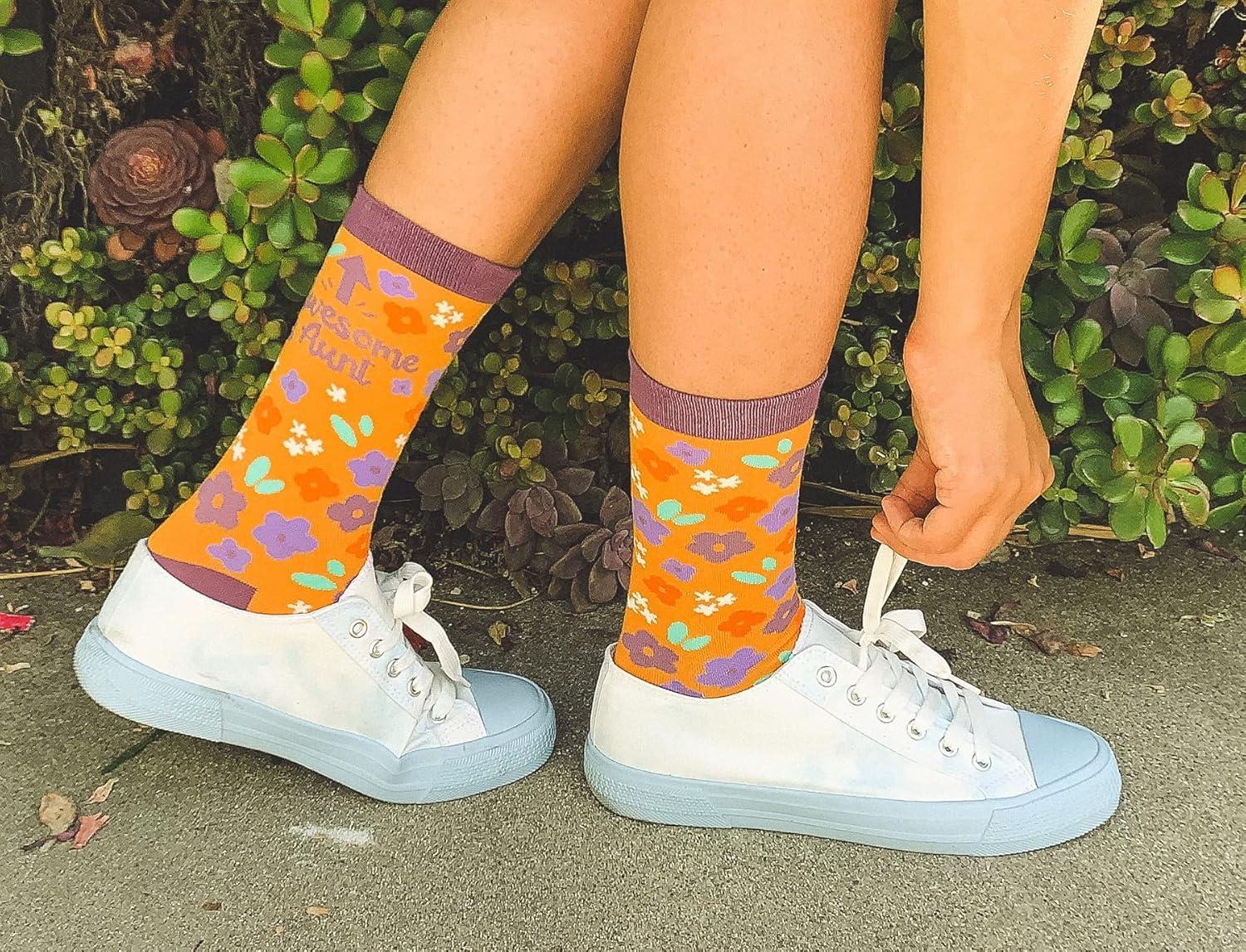imageCrazy Dog TShirts Womens Cute Mismatched Socks With Funny Cute Graphics For LadiesMulti