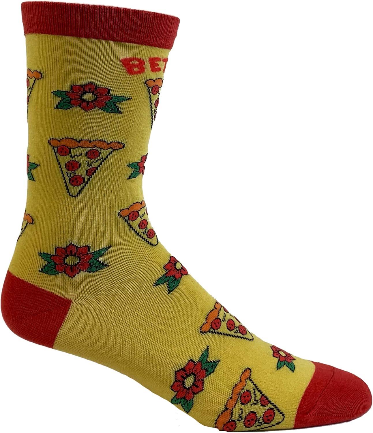 imageCrazy Dog TShirts Womens Cute Mismatched Socks With Funny Graphics for LadiesPineapple Pizza