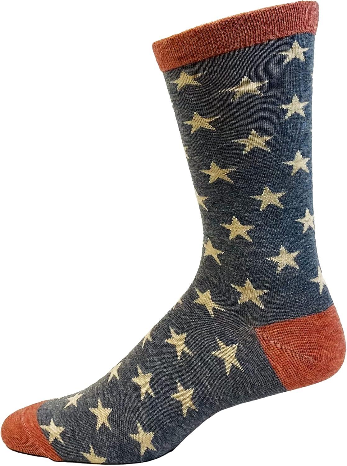 imageCrazy Dog TShirts Womens Empowering Socks Funny Footware for Girls to Make a StatementStars and Stripes