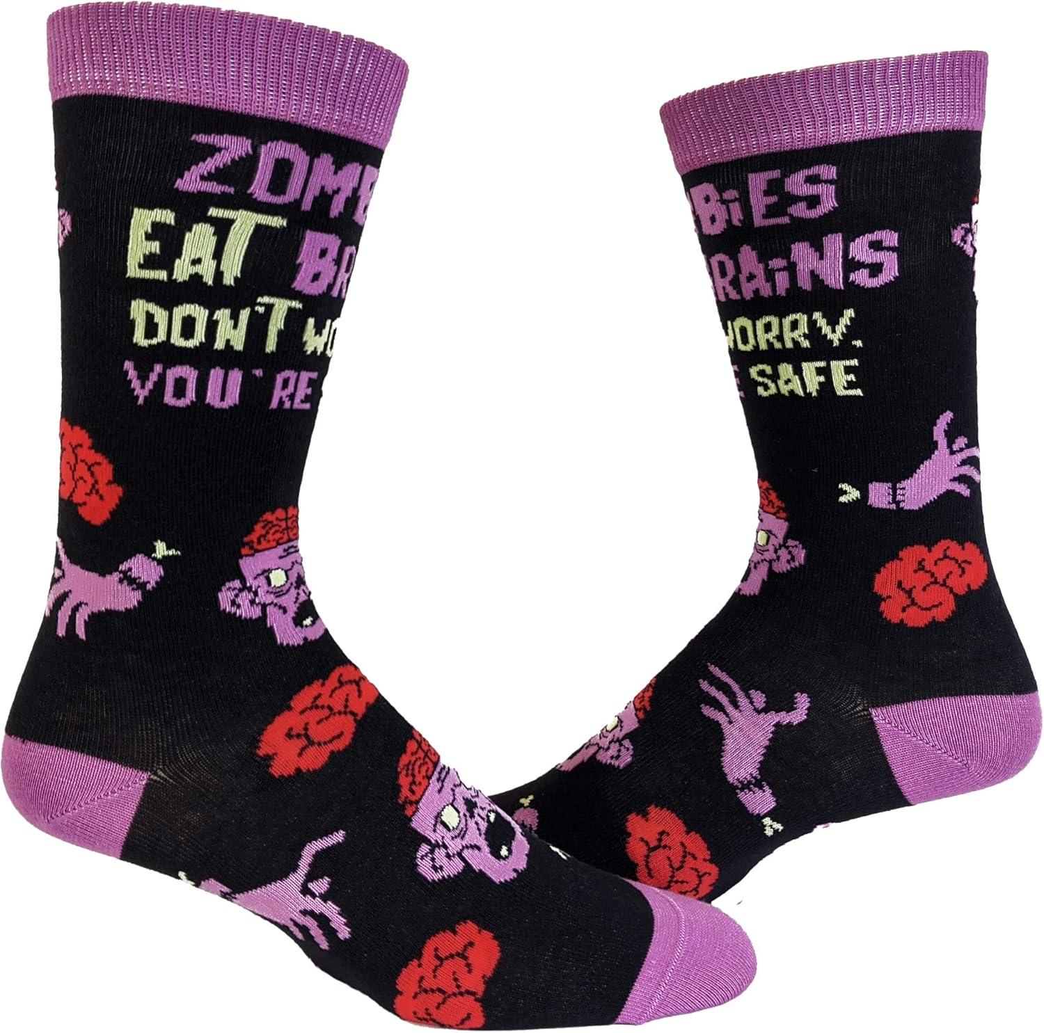 imageCrazy Dog TShirts Womens Halloween Sock Bundle Funny 6 Pack of Spooky October Girls Footwear