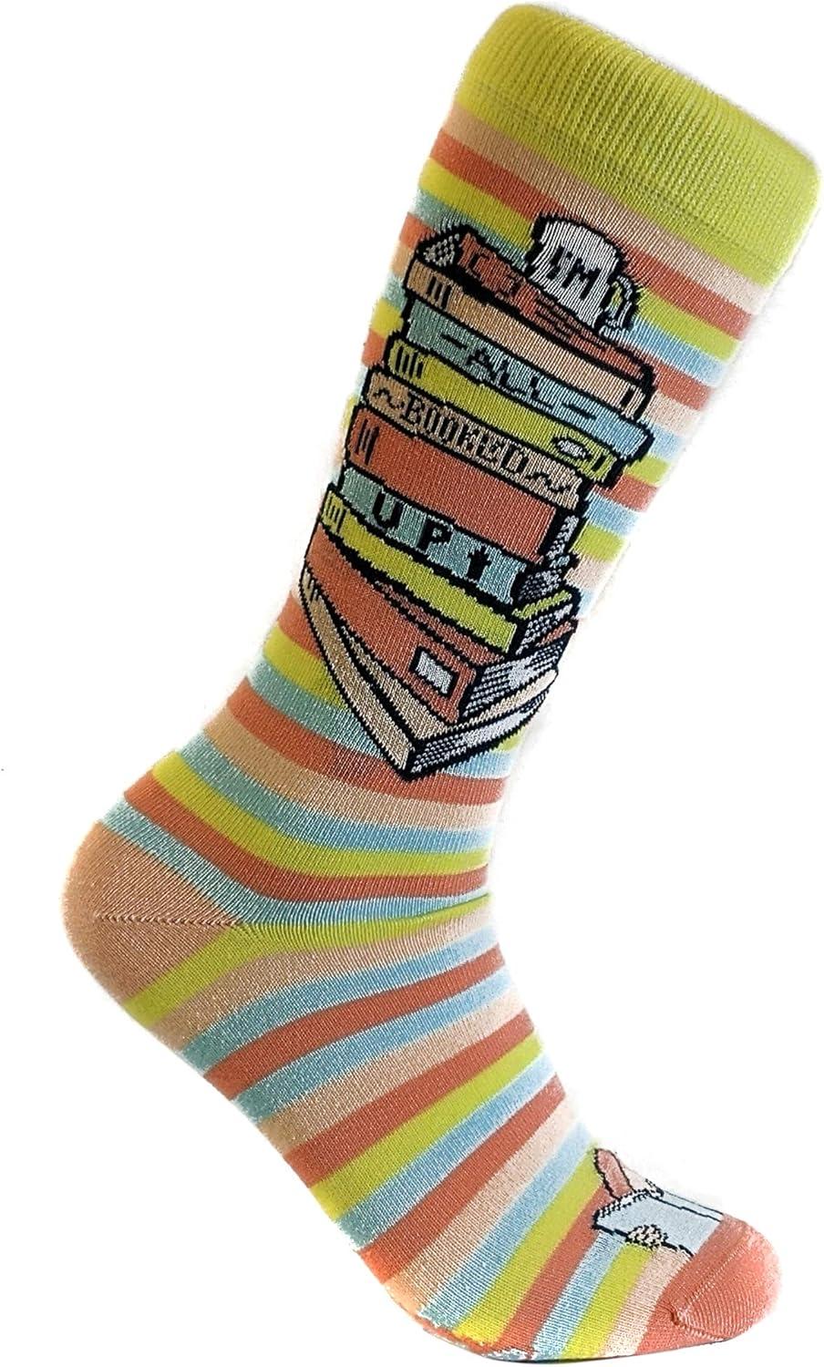 imageCrazy Dog TShirts Womens Teacher Socks funny Sarcastic School Graphic Footwear for LadiesMulti
