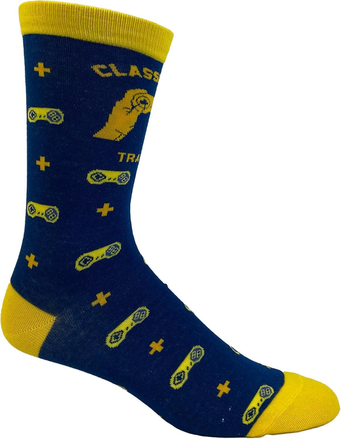 imageCrazy Dog TShirts Youth Gaming Socks Funny Nerdy Video Game System Controller Novelty FootwearClassically Trained