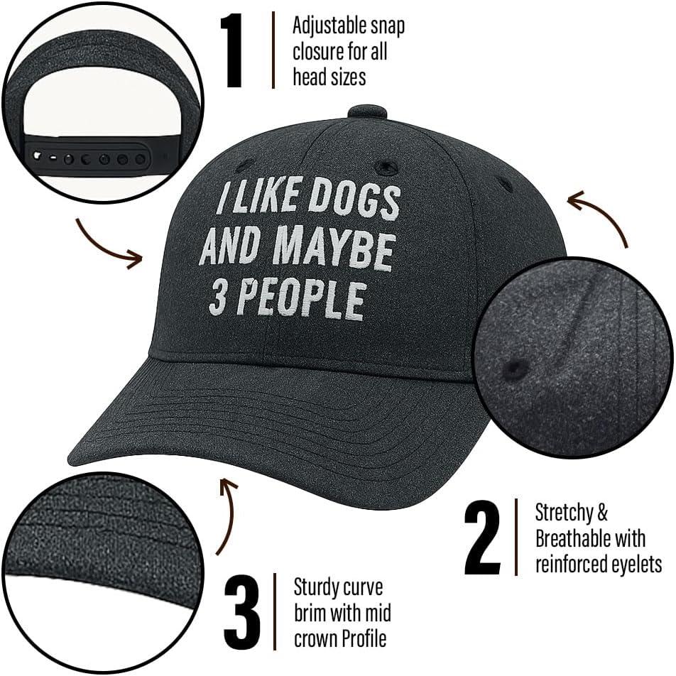 imageFunny Novelty Hats Sarcastic Graphic Caps for Men and Women with Funny SayingsBlue Dogs and 3 People
