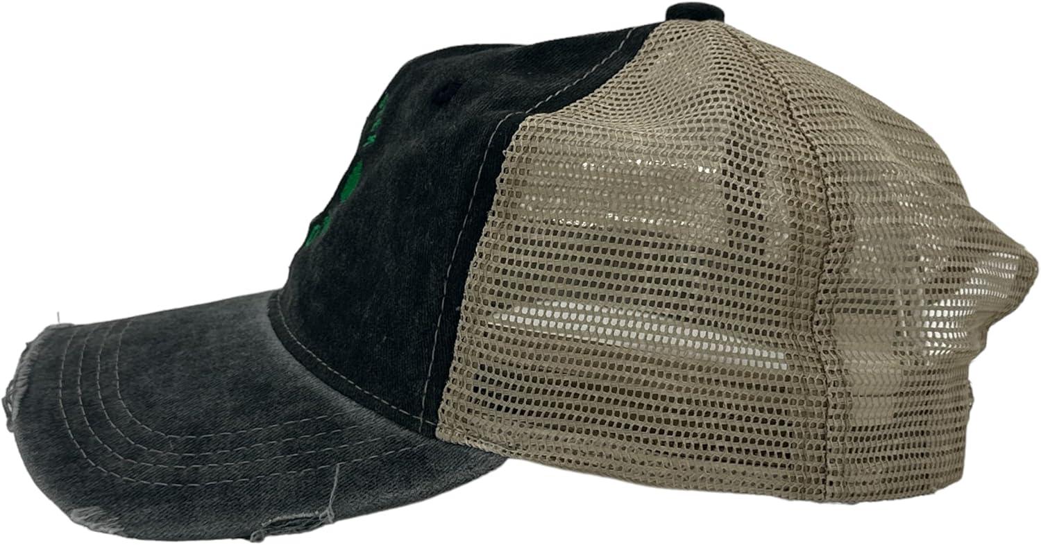 imageFunny Novelty Hats Sarcastic Graphic Caps for Men and Women with Funny SayingsTrucker Black Hide and Seek Champ