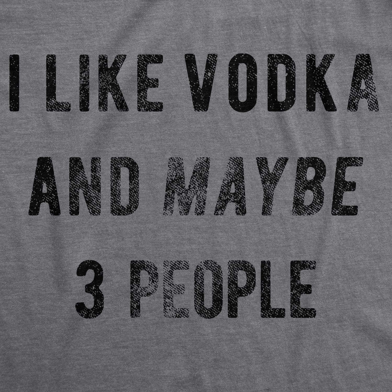 imageMens Camping T Shirts Funny Camp Tees for Guys Cool Shirts for Outdoor CampingDark Heather Grey Vodka and 3 People