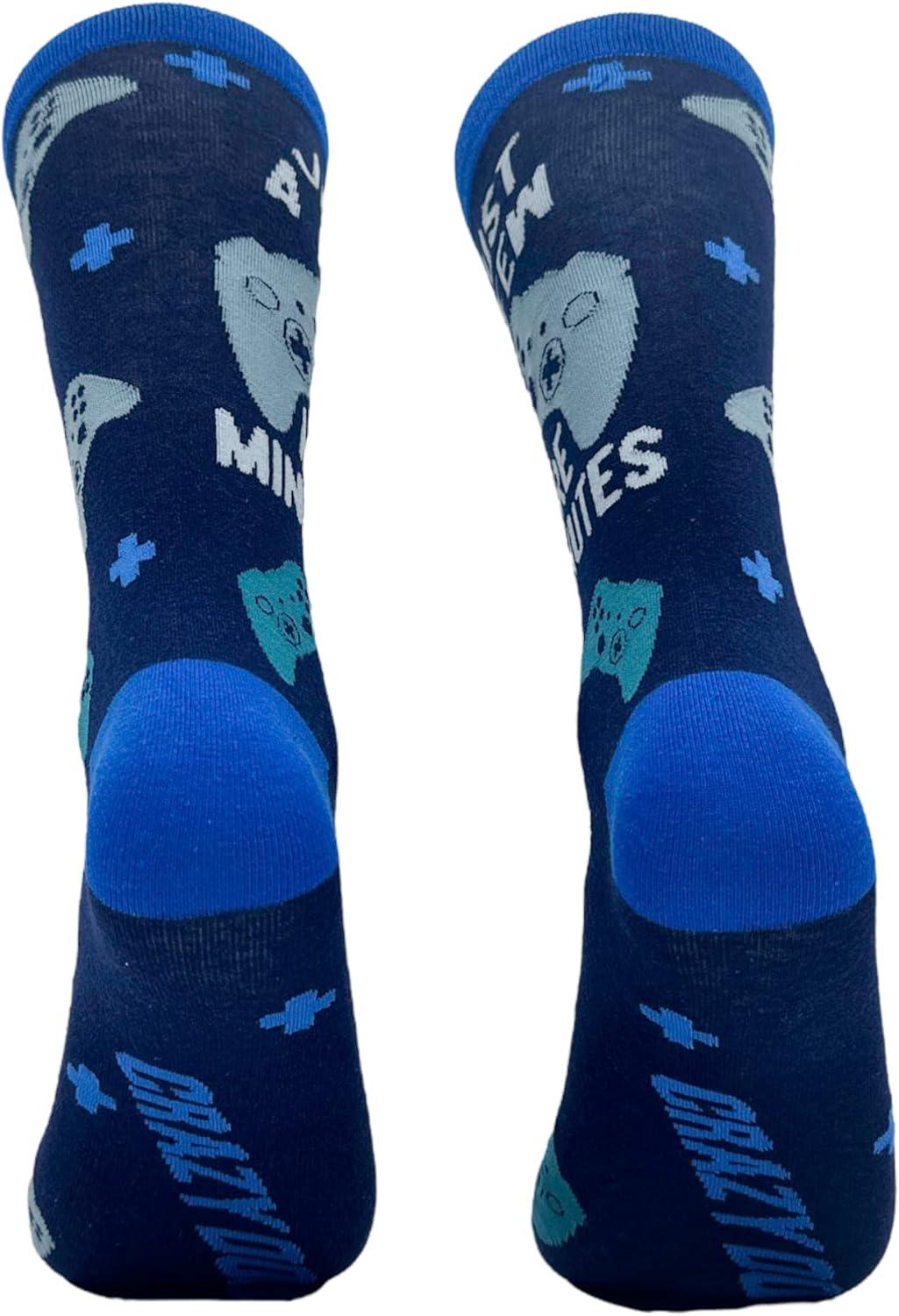 imageMens Gamer Socks Funny Footware for Video Game PlayersFew More Minutes