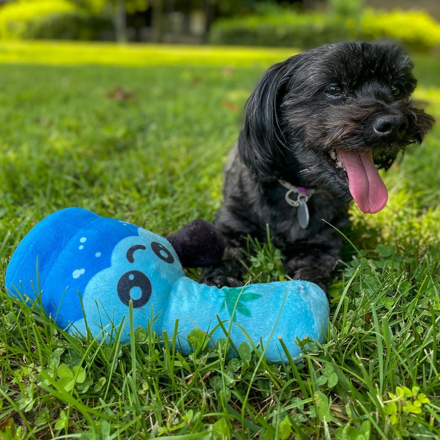 imageUFO and Aliens Dog Toy Funny Flying Saucer Stuffed Chew Toy with Hidden Treat Holes and Removable Aliens Rip and Reveal Interactive ChewPipe