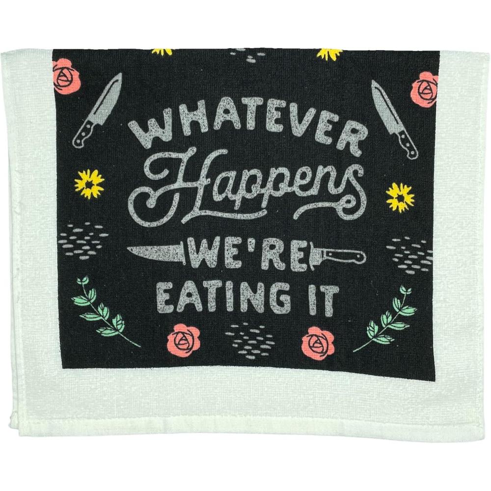 imageCrazy Dog TShirts Choose Your Weapon Funny Barbecue Cooking Utensils Tea TowelWere Eating It