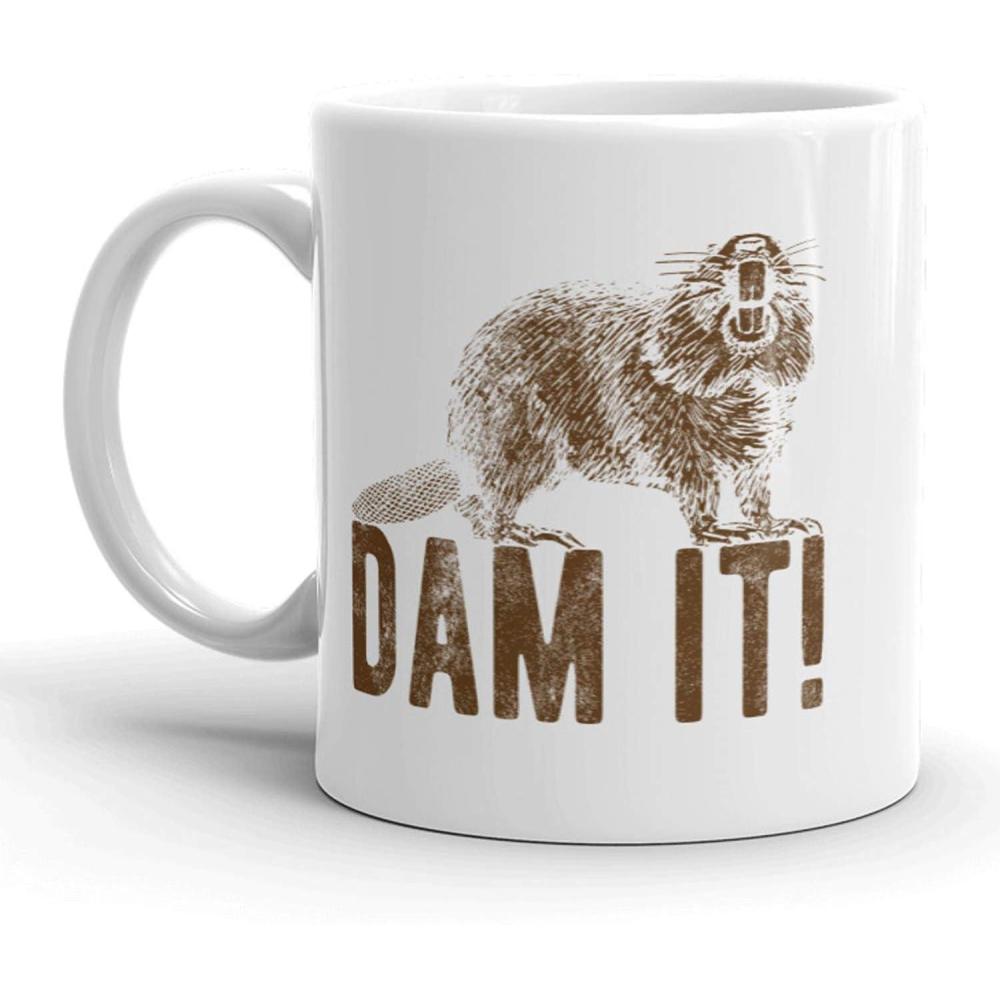 imageCrazy Dog TShirts Dam It Mug Funny Angry Beaver Coffee Cup 11oz