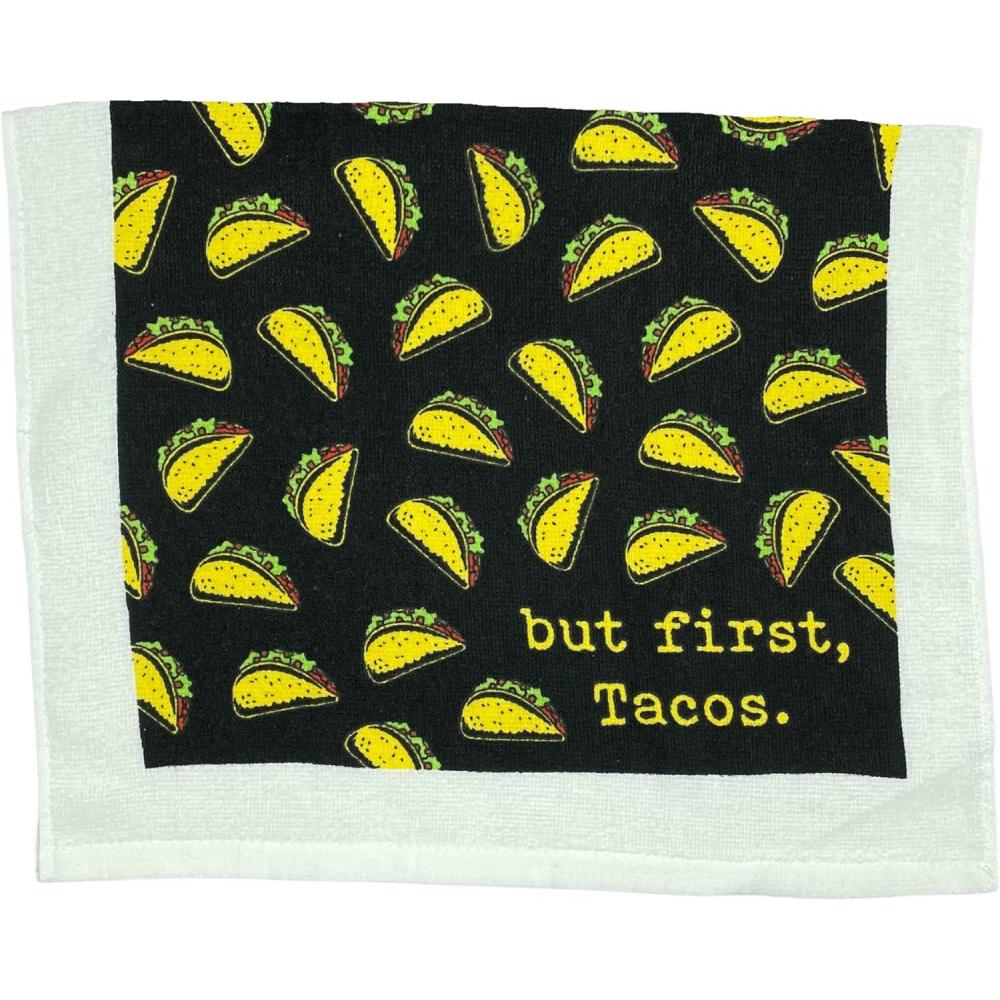 imageCrazy Dog TShirts Fitness Taco Funny Eating Mexican Food Exercise Tea TowelBut First Tacos
